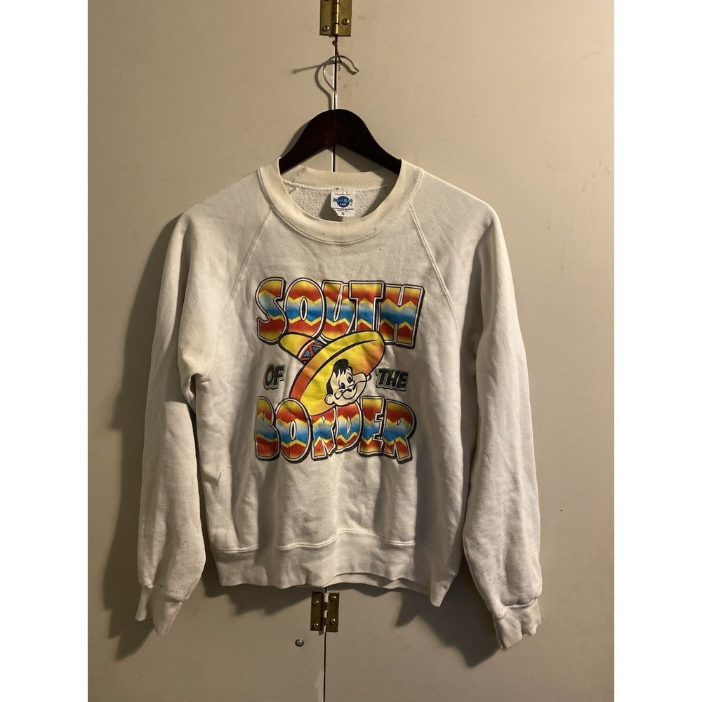 South Of The Border Sweatshirt Small White Hard Rock Cafe Tag 80s 90s USA